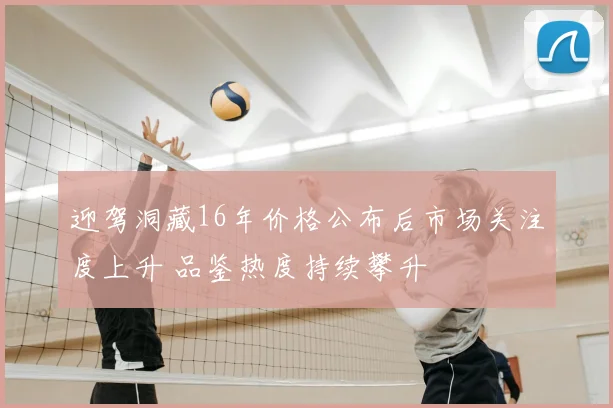 迎驾洞藏16年价格公布后市场关注度上升 品鉴热度持续攀升