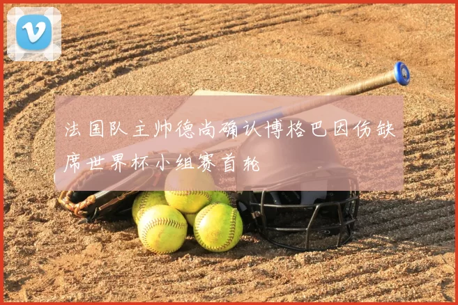 法国队主帅德尚确认博格巴因伤缺席世界杯小组赛首轮